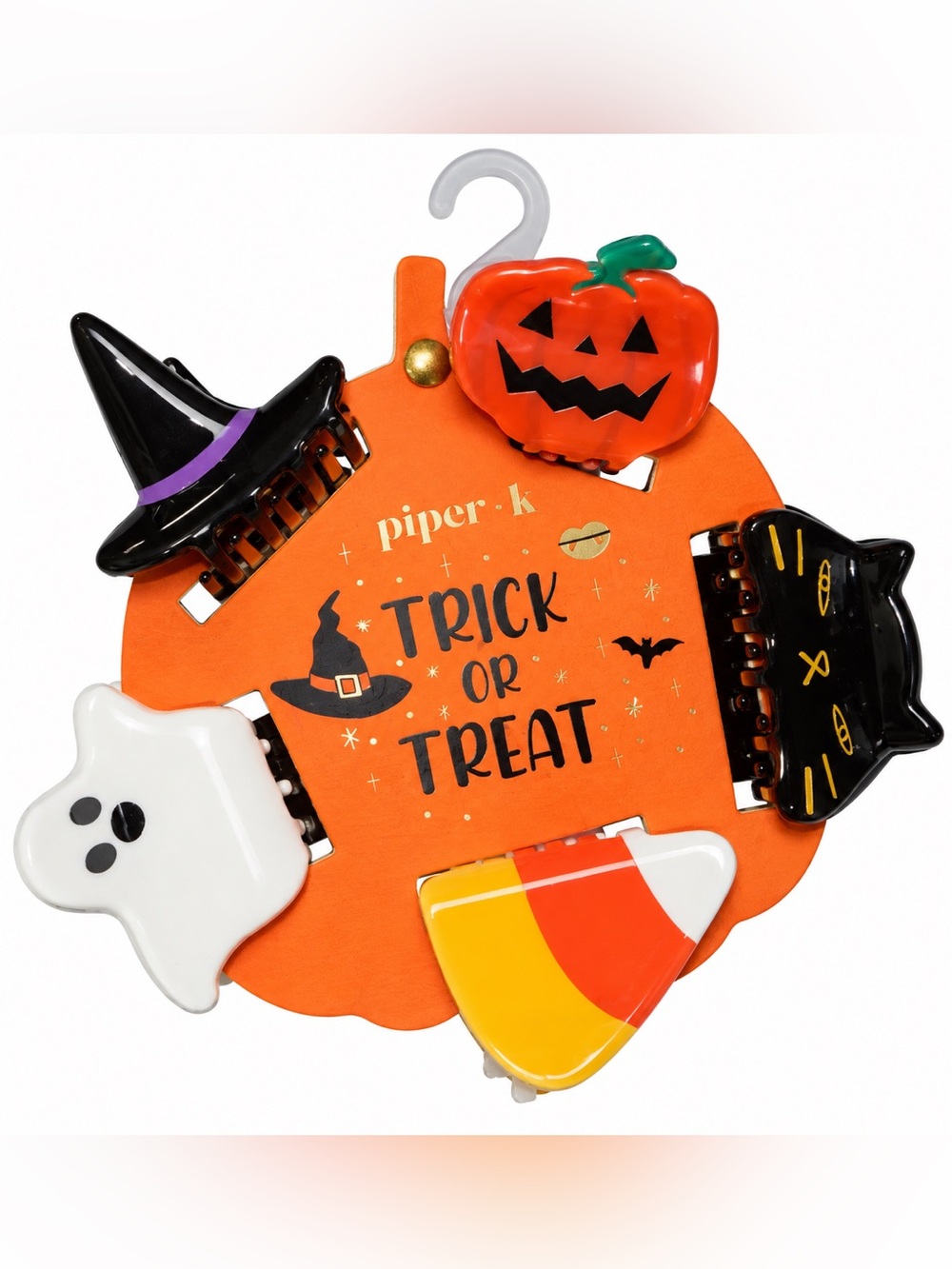 Piper K Halloween Claw Hair Clips 5pc Spooky Set NEW 🎃👻